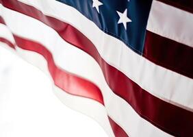 American Flag Wave Close Up for Memorial Day or 4th of July created with technology. photo