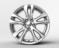 metal disc rim isolated on white background created with technology. photo