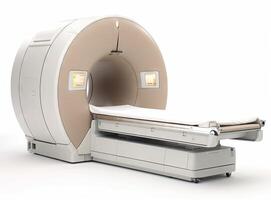 CT Scan Isolated on White. Magnetic Resonance Imaging Machine. Computerized Axial Tomography Scan. X-ray Computed CAT Medical and Science Equipment created with technology. photo
