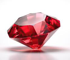 Ruby Gem Stone isolated created with technology photo