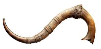 old horn isolated on white background created with technology photo