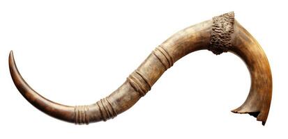 old horn isolated on white background created with Generative AI technology photo