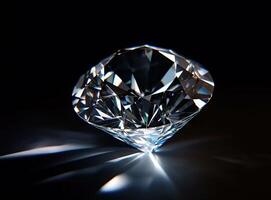 diamond created with Generative AI technology photo