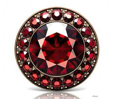 Ruby Gem Stone isolated created with technology photo