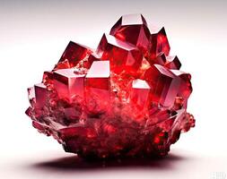 Ruby Gem Stone isolated created with Generative AI technology photo