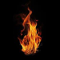 Fire red and yellow, thermal energy at the fuel point during the night. created with technology photo