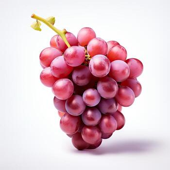 purple grape, isolated on white background, created with technology photo