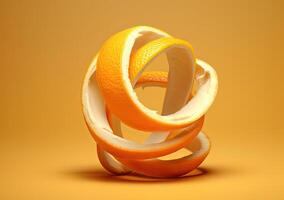 orange peel Vitamin C, beauty health skin concept. created with technology photo