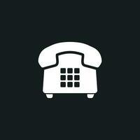 Phone vector icon. Old vintage telephone symbol illustration.