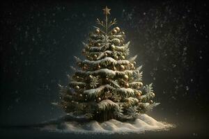 Navidad árbol antecedentes generado por ai foto