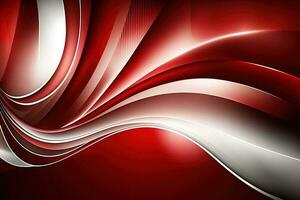 An abstract red background adorned with subtly gleaming lines, generated by AI photo