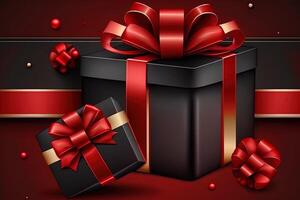 3D gift background for business or birthday, generated by AI photo