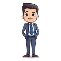 Vector illustration of a businessman in a stylish dress and tie, generated by AI photo