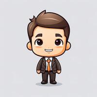 Vector illustration of a businessman in a stylish dress and tie, generated by AI photo