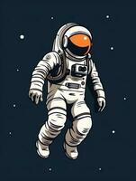 Vector background of an astronaut, generated by AI photo