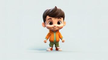 Vector illustration of a boy character for children, generated by AI photo