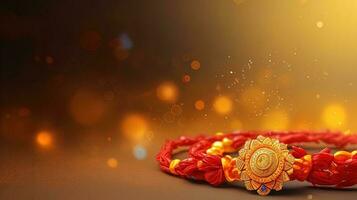 Background for celebrating Raksha Bandhan, generated by AI photo