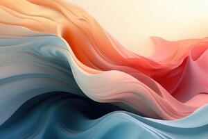Ethereal transparent background. Wavy abstract blurred iridescent light backdrop. photo