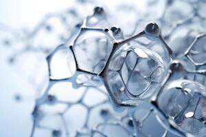 Nanotechnology abstract background. Molecule model. Scientific research. illustration photo