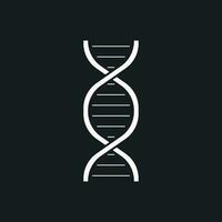 Dna vector icon. Medecine molecule flat illustration.