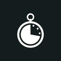 Temporizador icono ilustración. plano vector reloj pictograma.