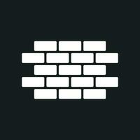 Wall brick icon in flat style isolated on black background. Wall symbol illustration. vector