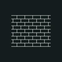 Wall brick icon in flat style isolated on black background. Wall symbol illustration in line style. vector