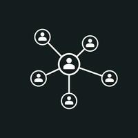 Network vector icon. People connection vector illustration.