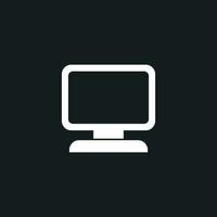 Computer vector illustration. Monitor flat icon.