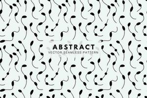 Abstract curvy lines simple vector seamless repeat pattern