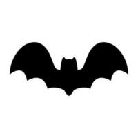 Vampire bat halloween silhouette. vector