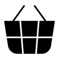 Shopping basket icon. vector