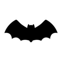 Vampire bat halloween silhouette. vector