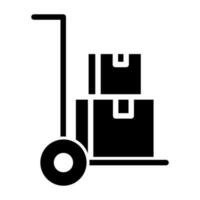 Cargo trolley icon. vector