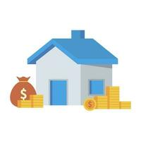 House property with money icon. vector