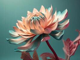 Vintage Surrealist Flower A Beautiful Neutral Background for Invitations and Posters. photo