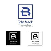 T B letter logo - Take break log. Unique logo vector
