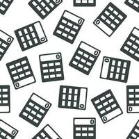 Calculator seamless pattern background icon. Flat vector illustration. Calculator sign symbol pattern.