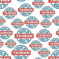 Made in Taiwan seamless pattern background icon. Flat vector illustration. Taiwan sign symbol pattern.