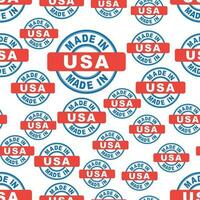 Made in USA seamless pattern background icon. Flat vector illustration. USA sign symbol pattern.