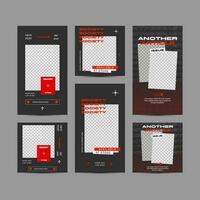 Editable Social Media Posts and Stories Digital Banner Flyer Templates Bundle Design vector