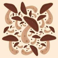 Shiitake vector illustration for graphic design and decorative element