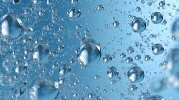 Bubble in water background. photo