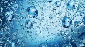 Bubble in water background. AI generated photo