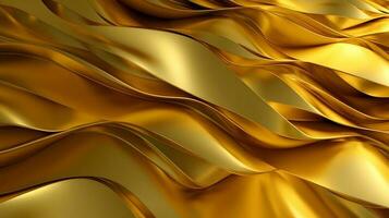 Golden abstract background. AI Generated. photo