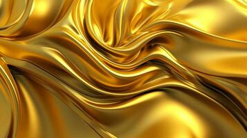 Golden abstract background. AI Generated. photo