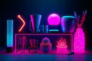 abstract neon background photo