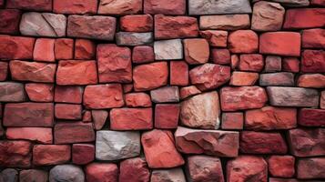 Red brick wall texture background. photo