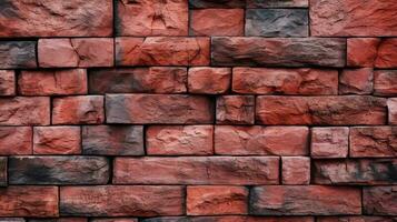 Red brick wall texture background. photo