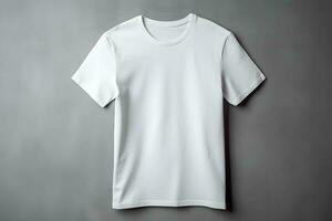 white T-shirt template photo